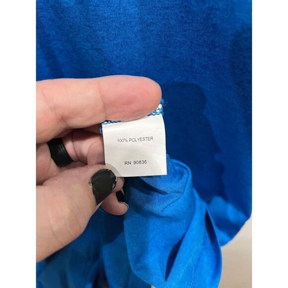 Hammer Bowling Polo Men's Size S Blue Polo Patch 1/4 Button Up Gecko Athleisure - Picture 5 of 7